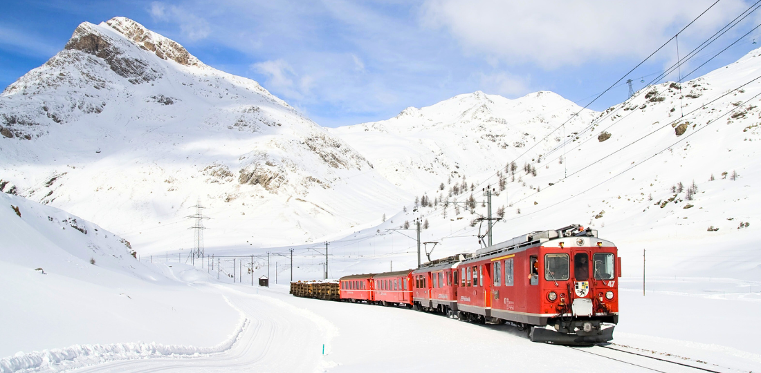 viaggio sul trenino del bernina